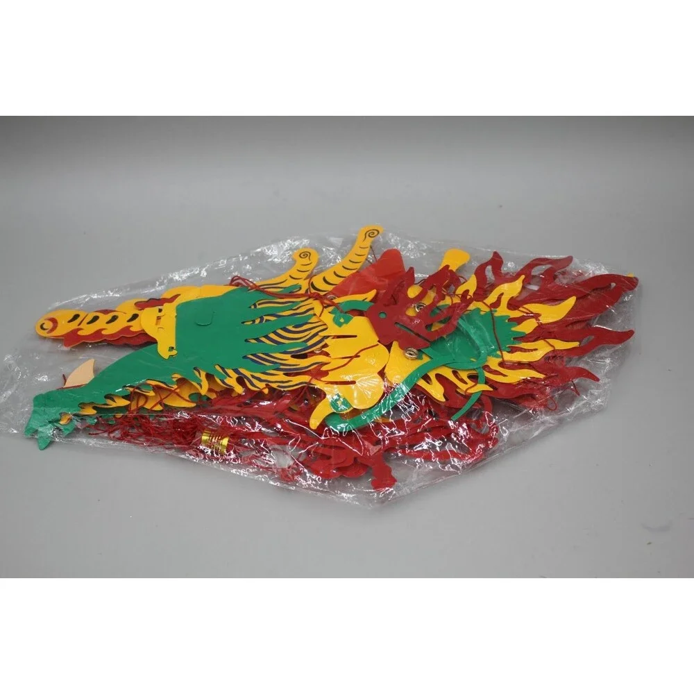 4.92 Feet 3D Chinese New Year Dragon Decorations Hanging Plastic Dragons Garland